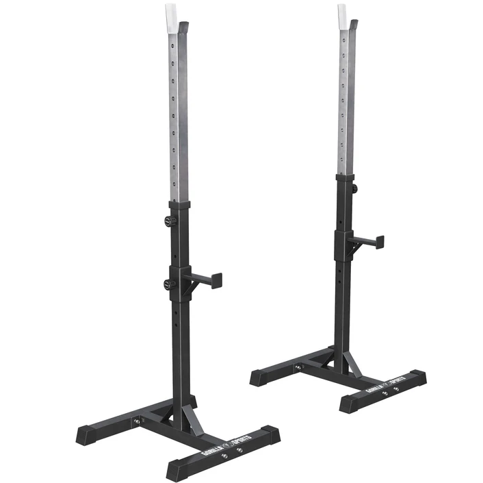 GorillaSports Nastavitelné stojany na činku pro bench press Gorilla Sports