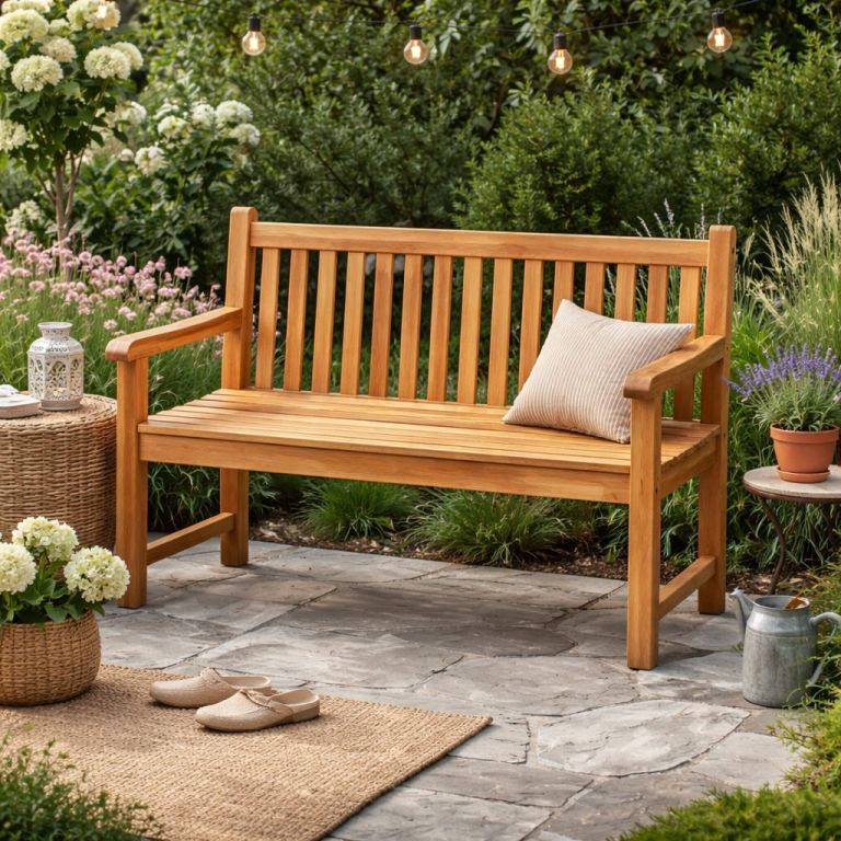 Zahradní lavice teak 120 cm