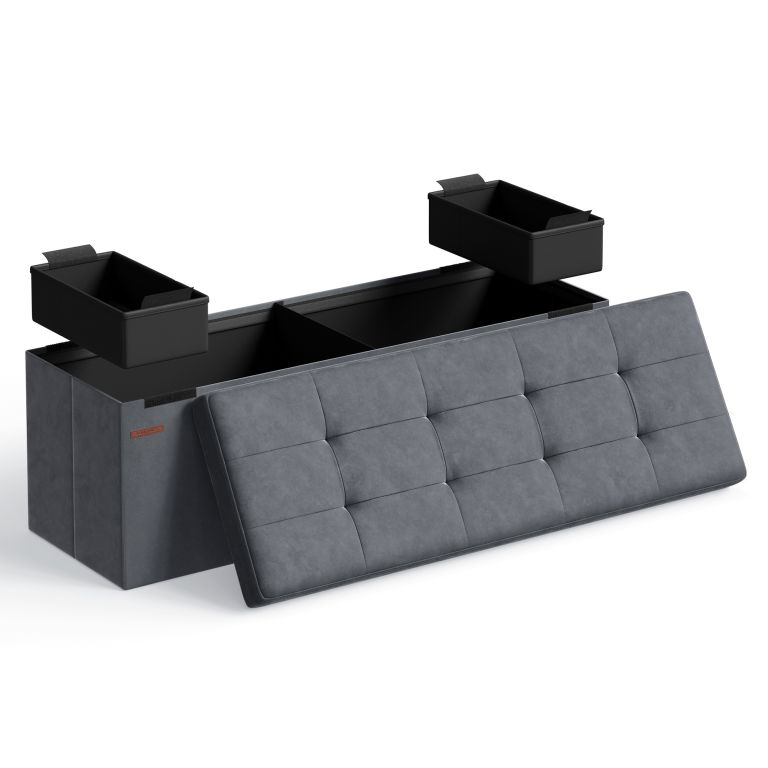 Skládací lavice s úložným prostorem 38 x 110 x 38 cm