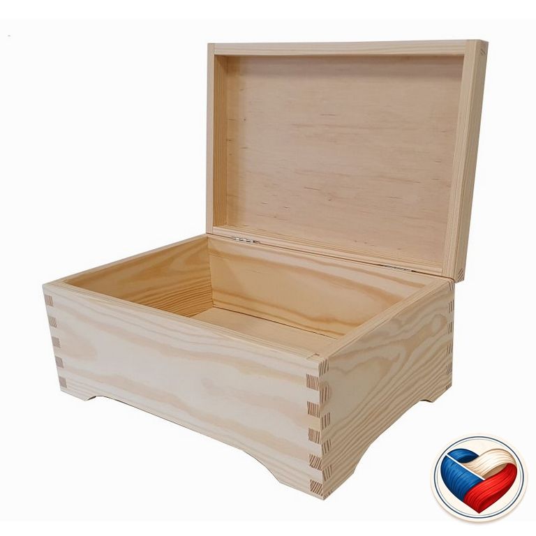 Dřevěný box s víkem 30×20×13 cm