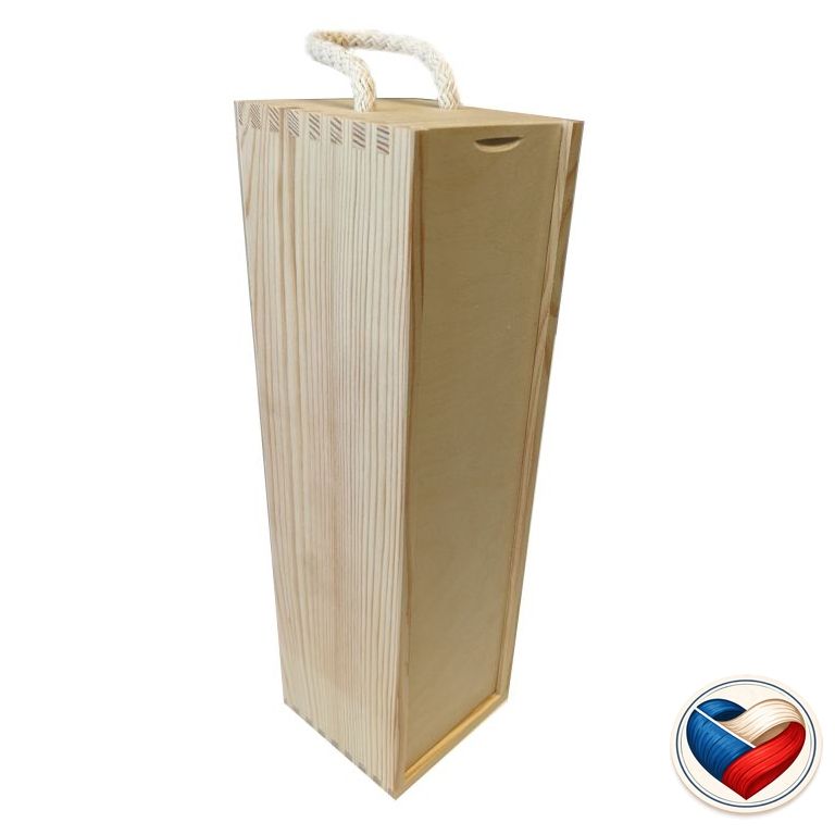 Dárková krabička na víno dřevěná 11×35×10 cm