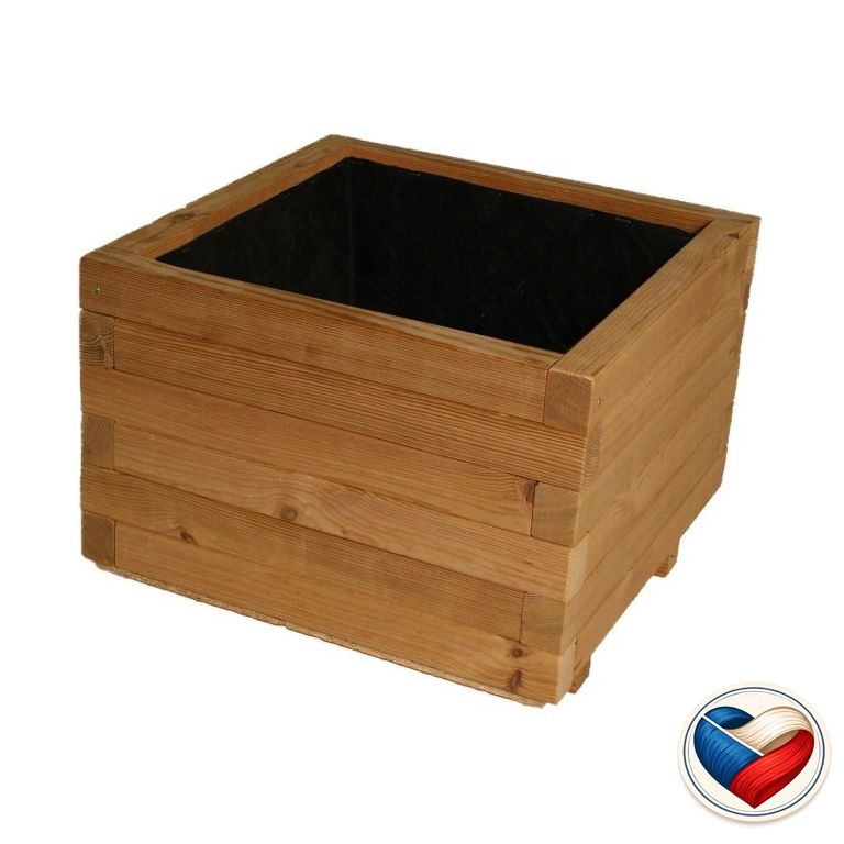 Tradgard Dřevěný květináč Flor THERMOWOOD - 37 x 37 x 31 cm Tonap
