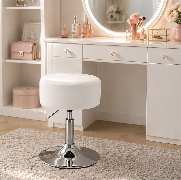 Taburet k toaletce bílý