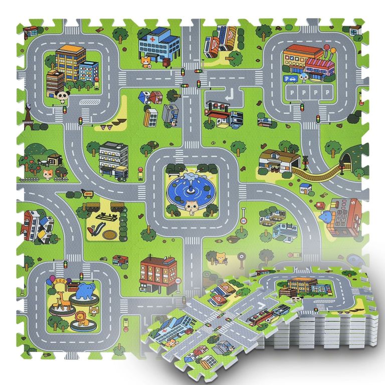 Dětská puzzle podložka s motivem města