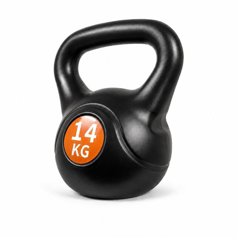 Kettlebell 14 kg plastový s cementovou výplní FD